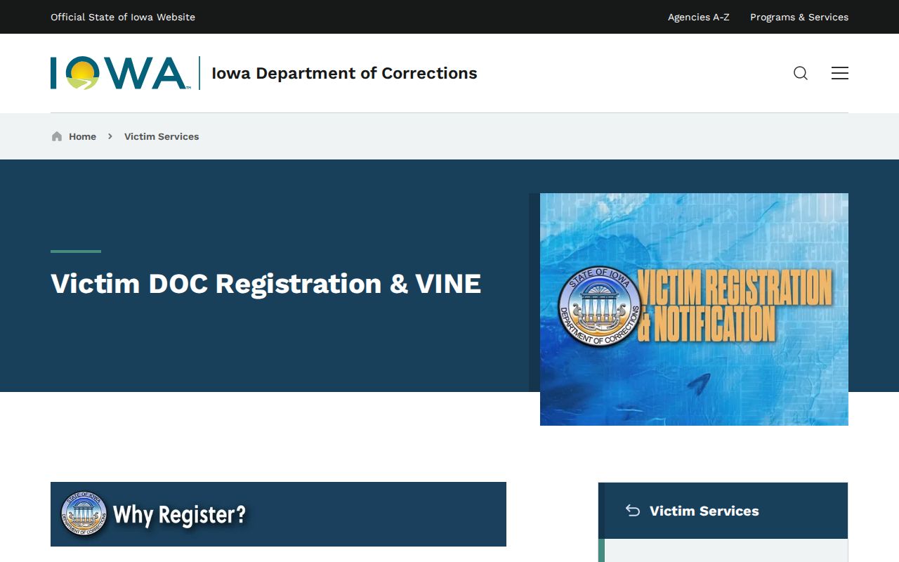Iowa VINE Clarke County custody and release notification records