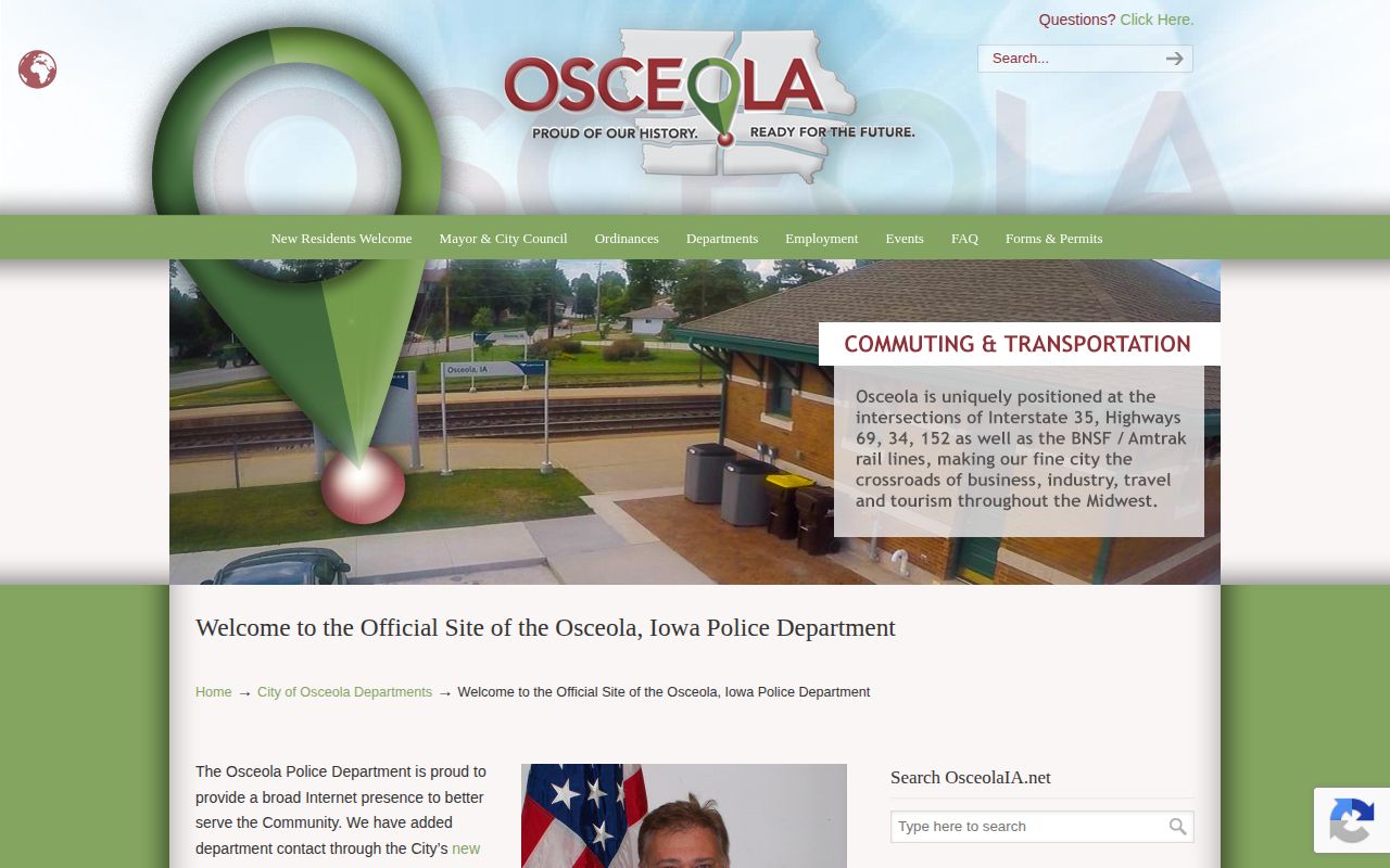 Osceola Police Department source for Clarke County arrest and alert records